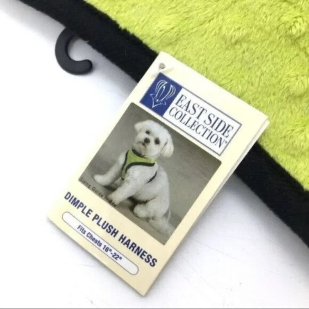 Plush Dog Harness Medium Green